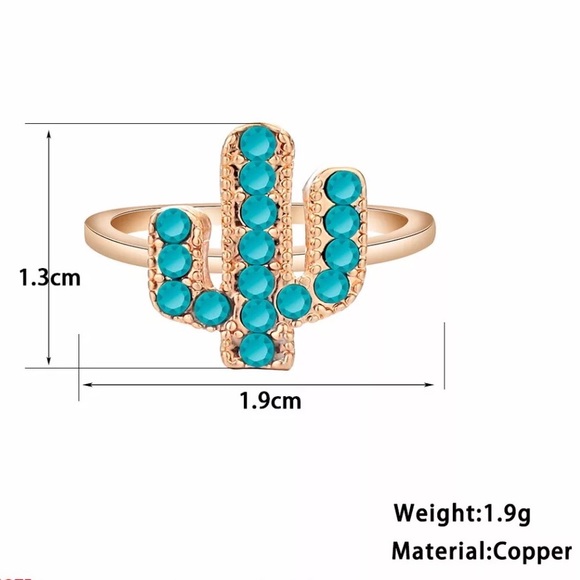 Cactus Rhinestone Ring🌵 - Picture 5 of 5